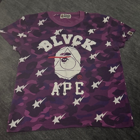 Vintage women’s Purple camouflage  T-Shirt - Picture 1 of 3